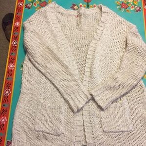 Oversized cream ModCloth Alice moon sweater